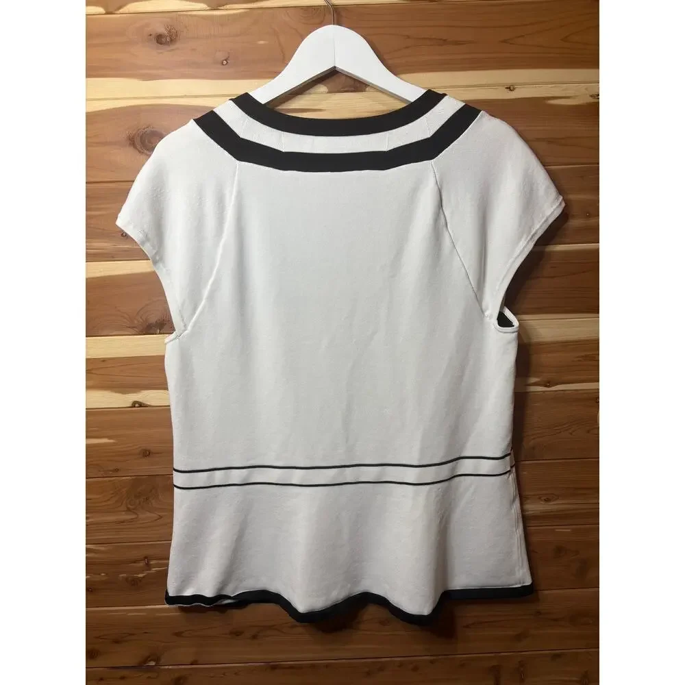 White House Black Market Colorblock Square Neck Womens Top XL - Picture 7 of 10